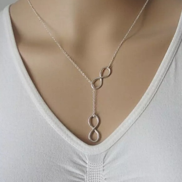 Jewelry - Silver Double Infinity Necklace